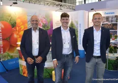 Benfried: Rob de Hoogh, Jelle Koop and Dylan van Raay. They get a lot of questions about sustainable solutions in the field of crop protection products and recycling plastics